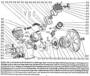 R 040V80 (051W80) Прокладка головки цилиндра V80 (W80) для v80 R 040V80 (051W80) Прокладка головки цилиндра V80 (W80) для v80 фото