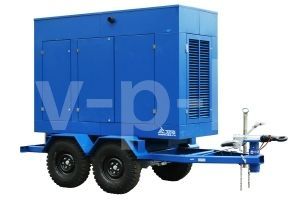 Дизельный генератор  АД-450С-Т400-1РМ17 в погодозащитном кожухе на прицепе