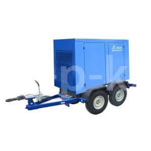 Дизельный генератор ТСС АД-128С-Т400-1РМ20 РПМ на прицепе