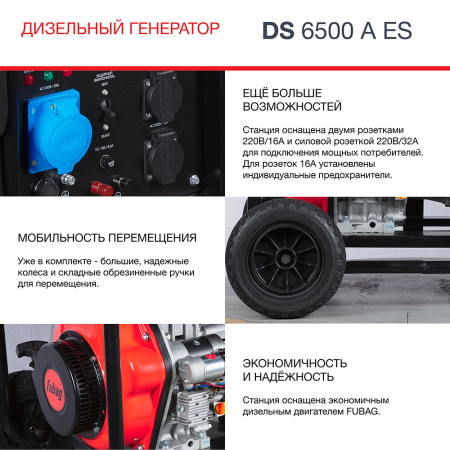 Дизельный генератор  DS 6500 A ES