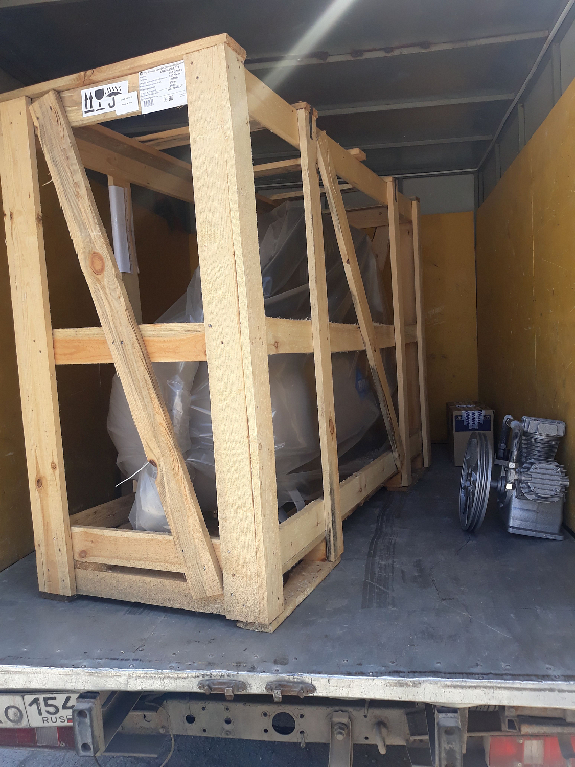 Отгрузка компрессора СБ4/Ф-500.LB75 в г. Новосибирск