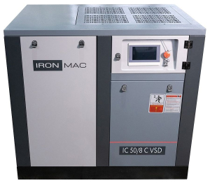 Винтовой компрессор IRONMAC IC 50/8 C VSD (IP23) стационарный фото